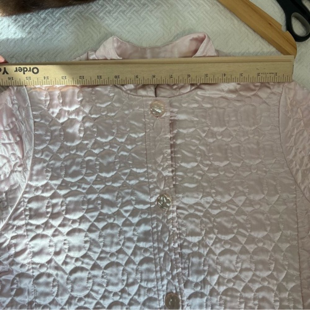Oscar de la Renta for Neiman Marcus Quilted Pink Robe trench coat - Picture 10 of 15